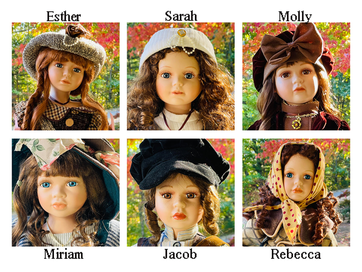 Copa Judaica Ellis Island Collection Dolls (6) - Porcelain 20" Headed to EBay