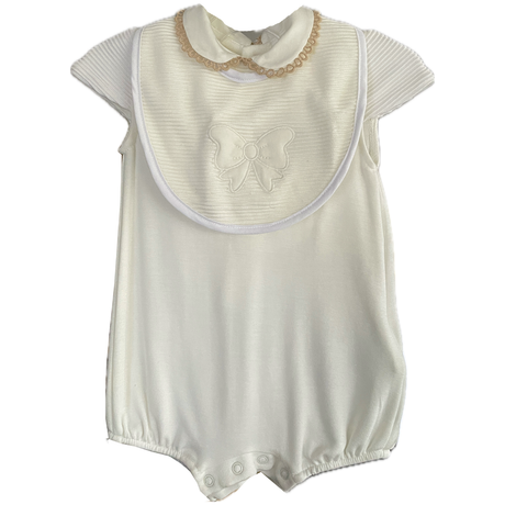 Mayoral Baby Ivory Creeper with Bib - NB