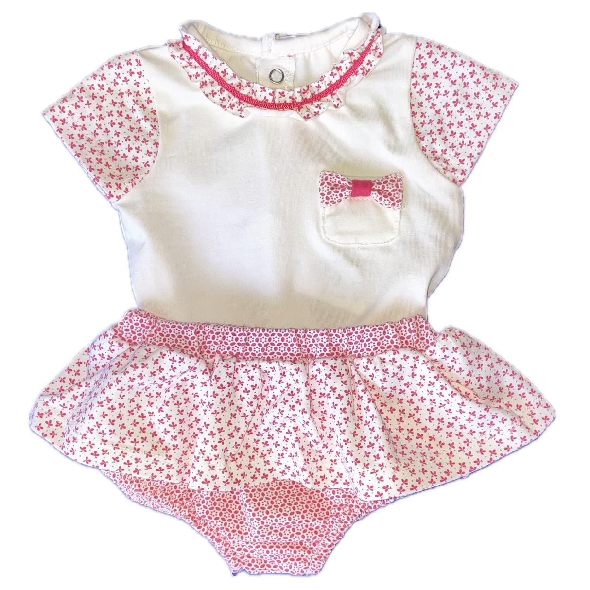 Mayoral Baby Bright Pink Ruffled Panty Set - PR