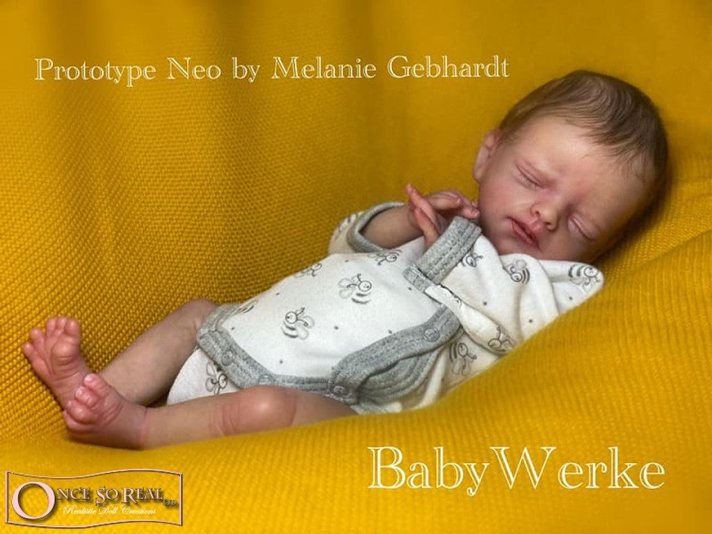 Neo 14" Preemie Reborn Doll Kit w/Torso by Melanie Gebhardt - 2nds