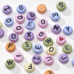 Round 4mm Multi-Color Alphabet Beads (250 pc) - Dolls so Real Inc