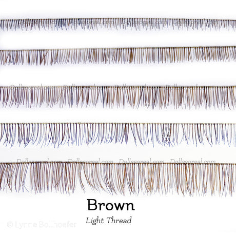 Real HHair Doll Eyelash Strip - Light Thread