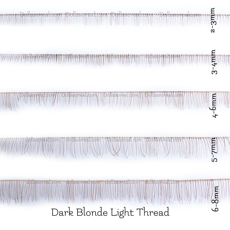 Real HHair Doll Eyelash Strip - Light Thread