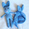 Crocheted Bunny Ear Bonnet and Bunny