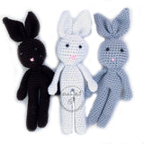 Crocheted Bunny Ear Bonnet and Bunny