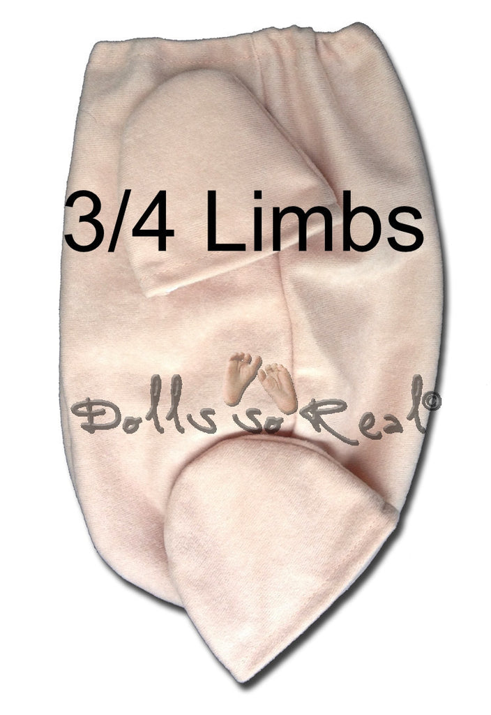 Suede Body Slip for 3/4 Limb Kits- All sizes - Dolls so Real Inc - 1