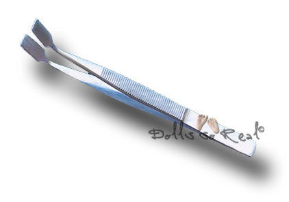 Bent End Eyelash Placement Tweezers - Dolls so Real Inc - 1