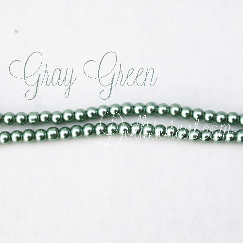 Glass 4mm Pearl Strand 12" long