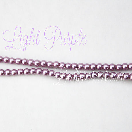 Glass 4mm Pearl Strand 12" long