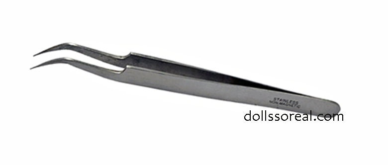 Curved Precision Tweezers 4" (Anti magnetic) - (Perfect for working with magnets)