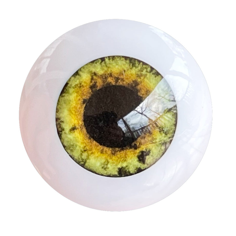 SOLID GLASS EYES OVAL FLAT BACK 22mm for Reborns,Ooaks and other
