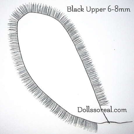 Real HHair Doll Eyelash Strip - Dark Thread