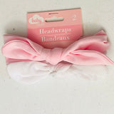 Pink/White Baby Headbands 2 pc Set