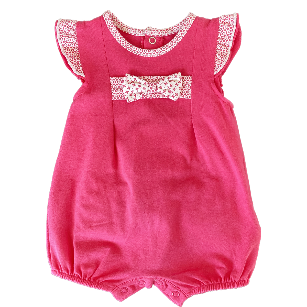 Mayoral Baby Bright Pink Romper with Ruffled Tush - PR