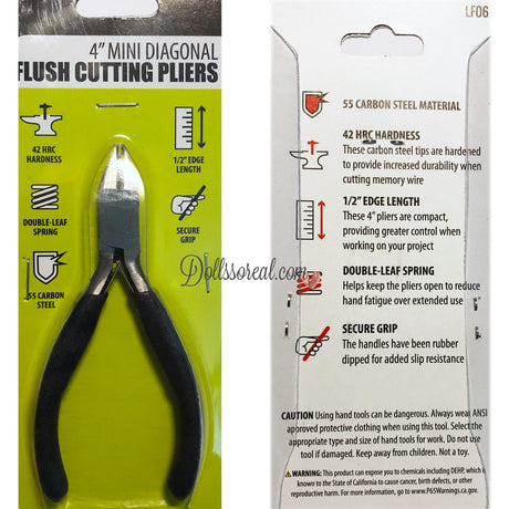 Pliers - Mini 4" Diagonal Flush Cutting