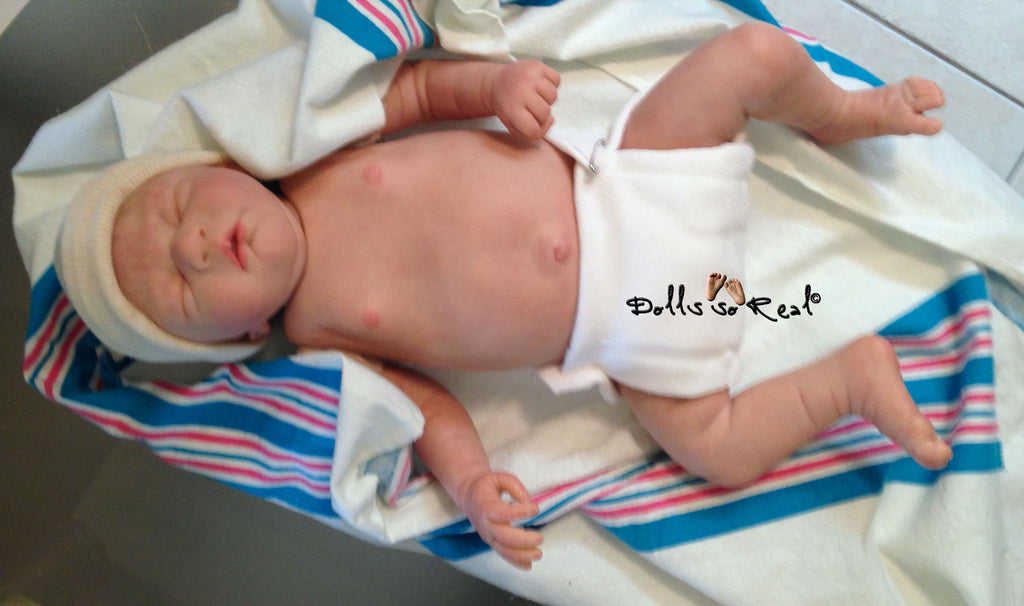 Traditional Striped Newborn Hospital Blanket - Dolls so Real Inc - 3