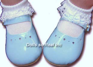 Heart-Cut Mary Jane Doll Shoes - Dolls so Real Inc - 2